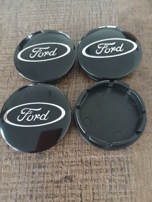 Капачки за джанти Форд черни декоративни тапи Ford 52/55