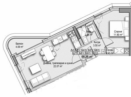 Двустаен апартамент в ж.к. Витоша! В нова сграда!