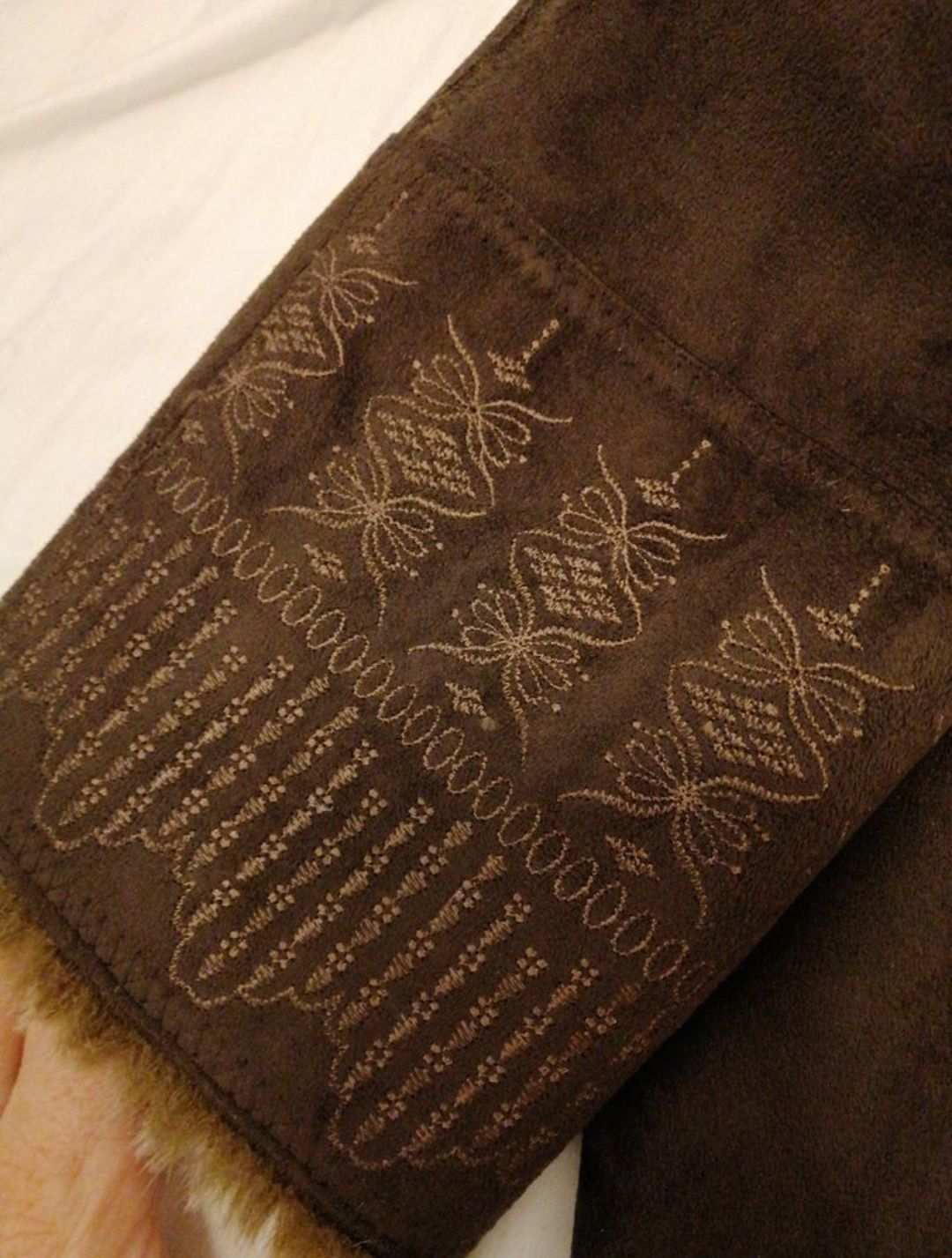 Vand cojoc dama PROMOD - piele intoarsa masura 36 (lung)