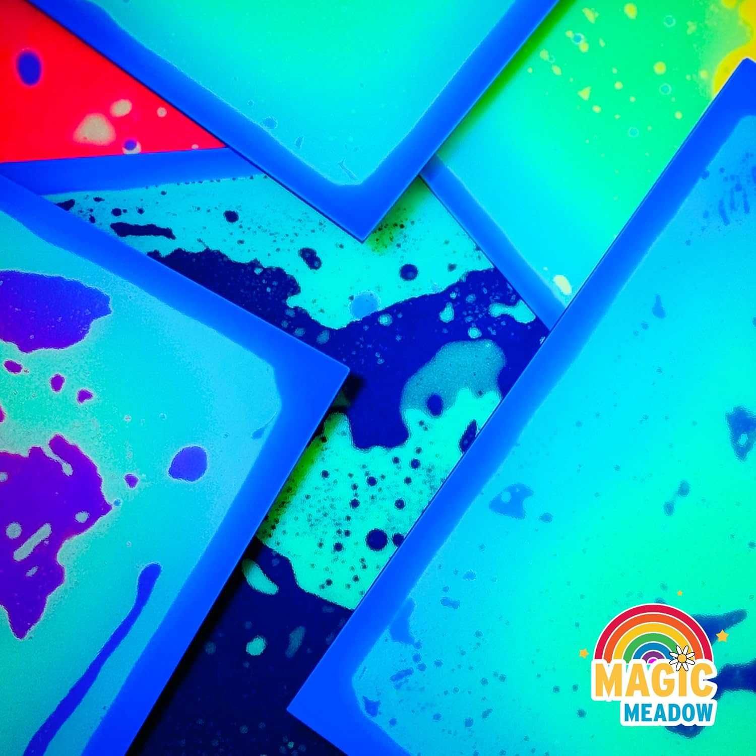 MagicMeadow 6 UV течни подови плочки, успокояваща играчка за деца