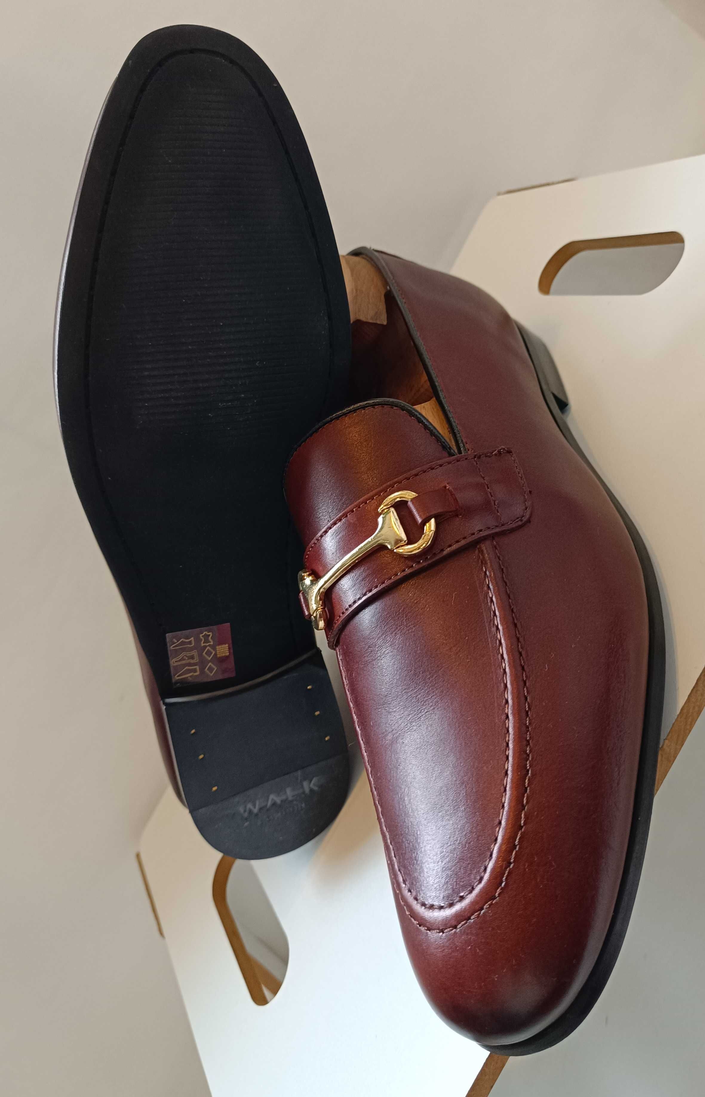 Pantofi loafer 45 45.5 bit premium Walk London NOI piele naturala moal