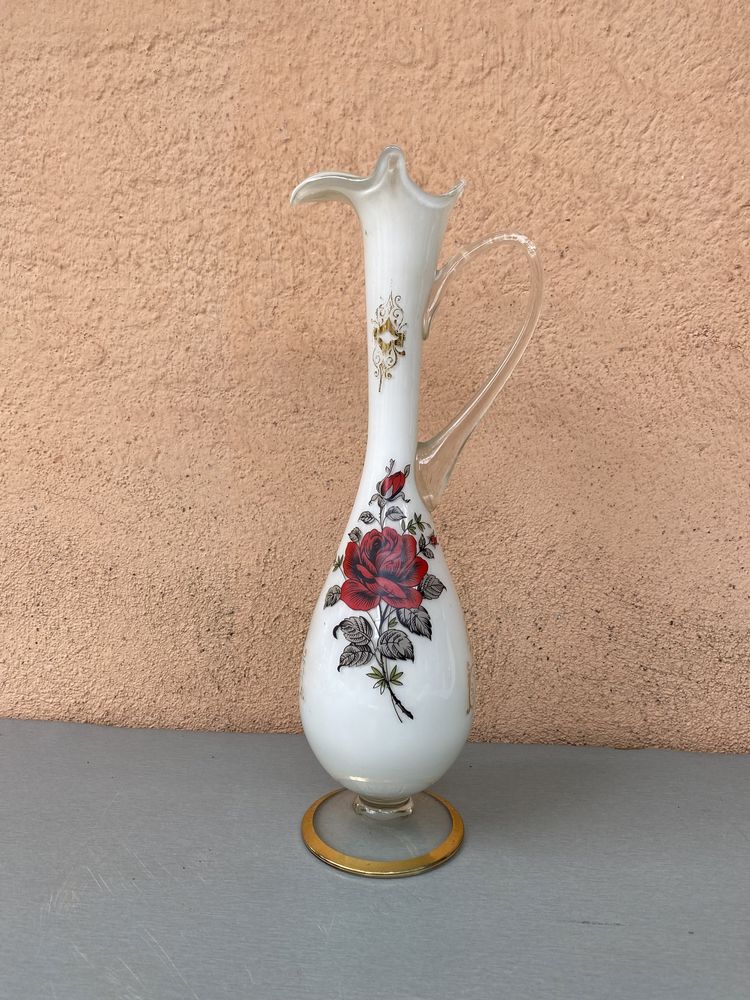 Италианска ваза - кана от мурано стъкло