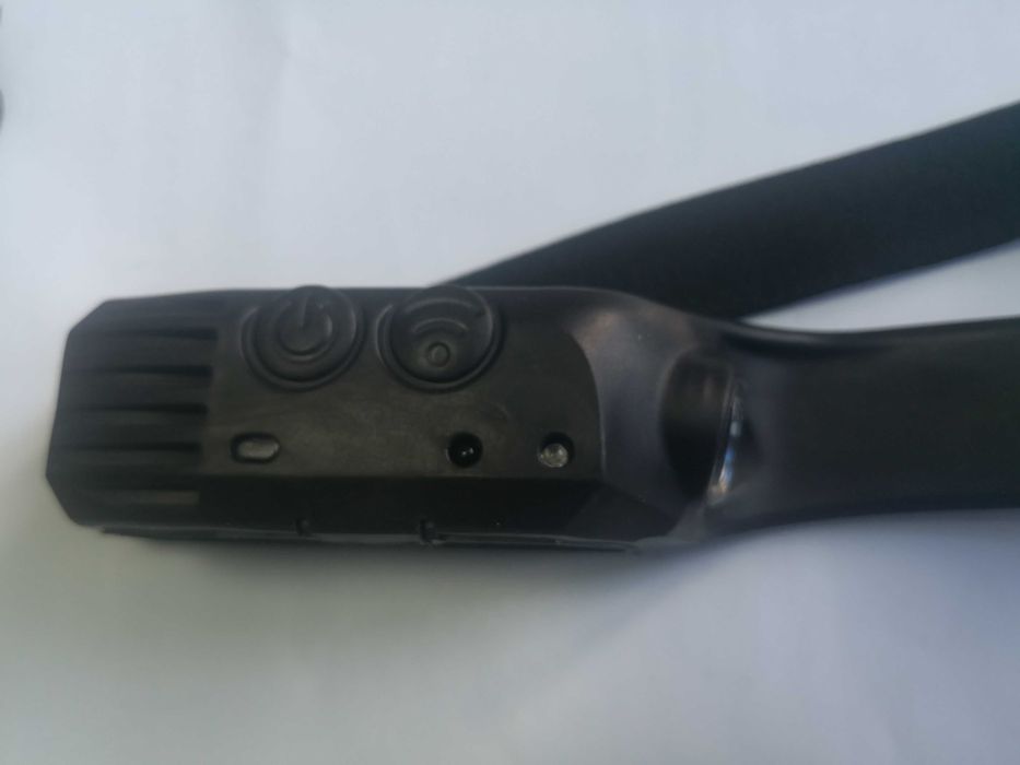 Lanterna frontala cu banda led alb si rosu + xpe si senzor de miscare