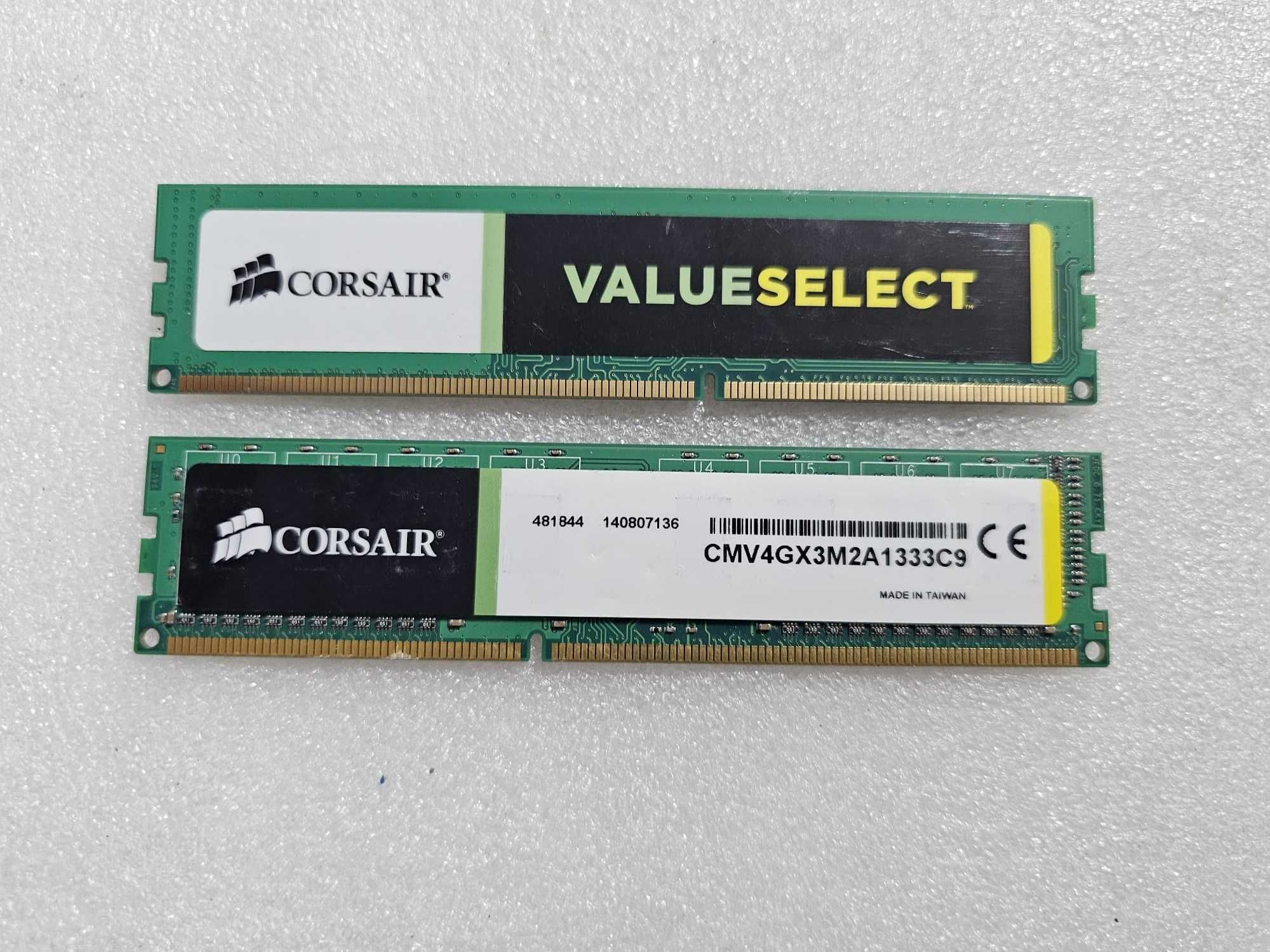 Kit Memorie RAM Corsair 4GB (2 x 2GB)CMV4GX3M2A1333C9, DDR3, 1333MHz