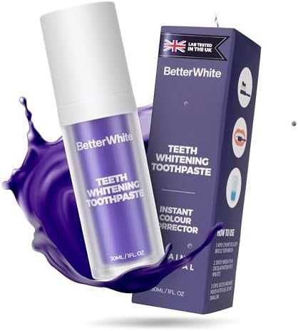 Нова Избелваща паста за зъби с лилав коректор и свеж дъх 30ml Хигиена