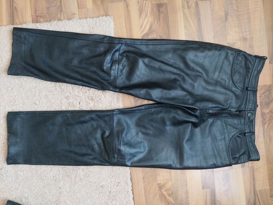 Pantaloni moto Linus,model clasic,de barbati,piele moale