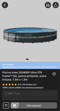Vand Piscina Intex Ultra XTR Frame 7.3m diametru in cutie neutilizata