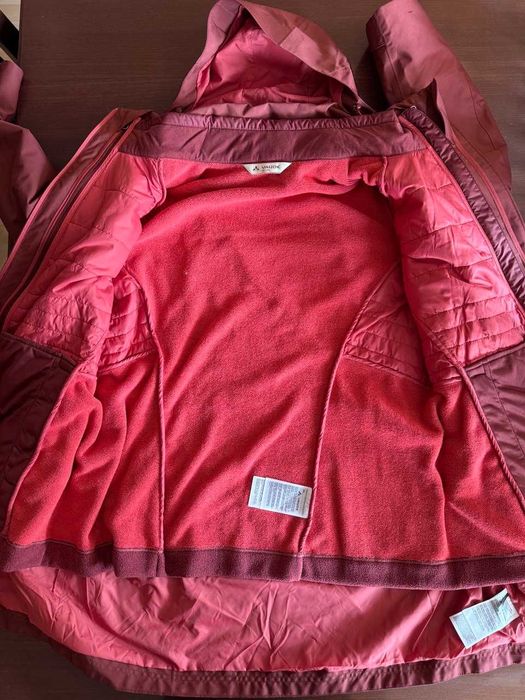 дамско зимно дебело яке от две части, VAUDE, цвят чери, размер 3XL/48