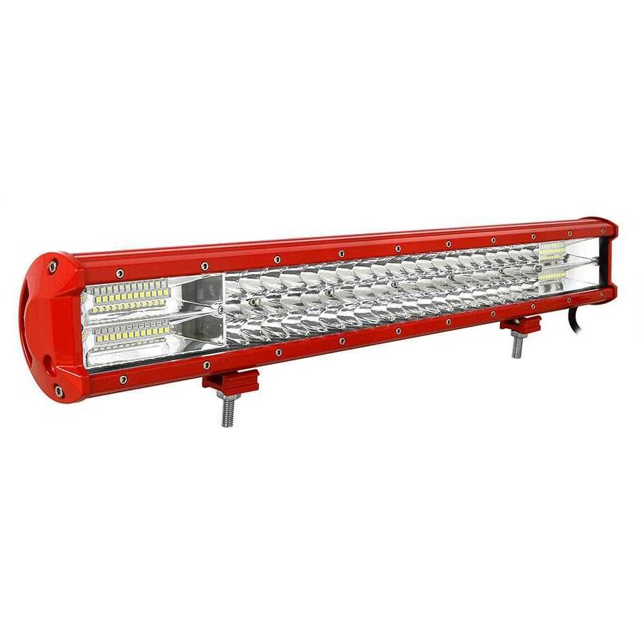 Led Bar 324w, Proiector auto led, Spot si Flood, Red Case, 60 cm