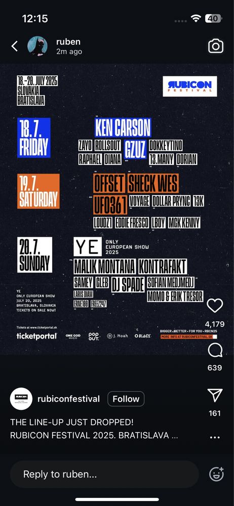 Bilet Rubicon Festival(kanye West,Ken Carson….)