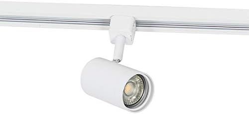 Sistem de Șine cu 5 Spoturi QAZQA, Aluminiu, Design Elegant, Alb/Negru