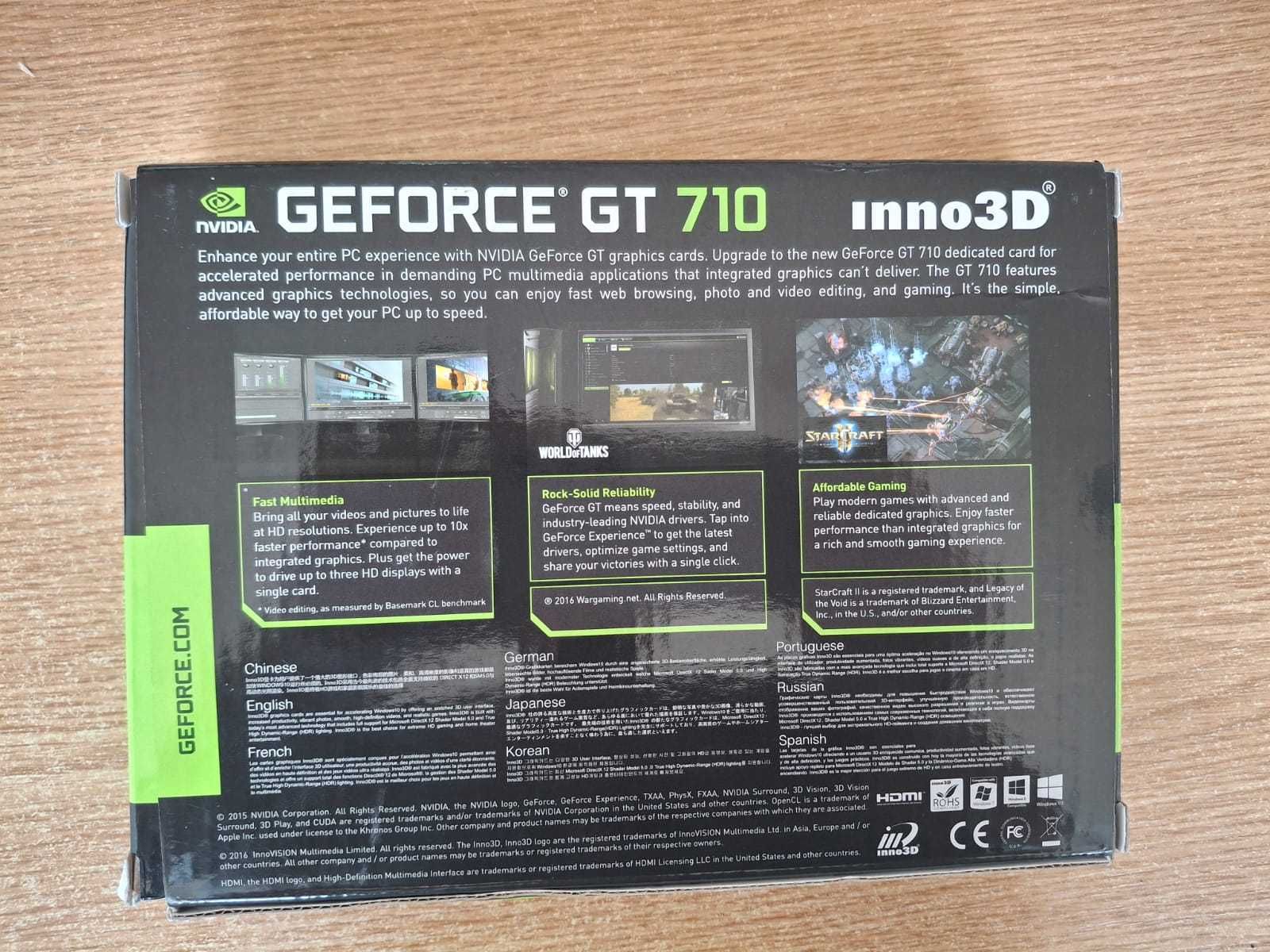 Placa video Nvidia Geforce GT 710 inno3D 2GB DD3