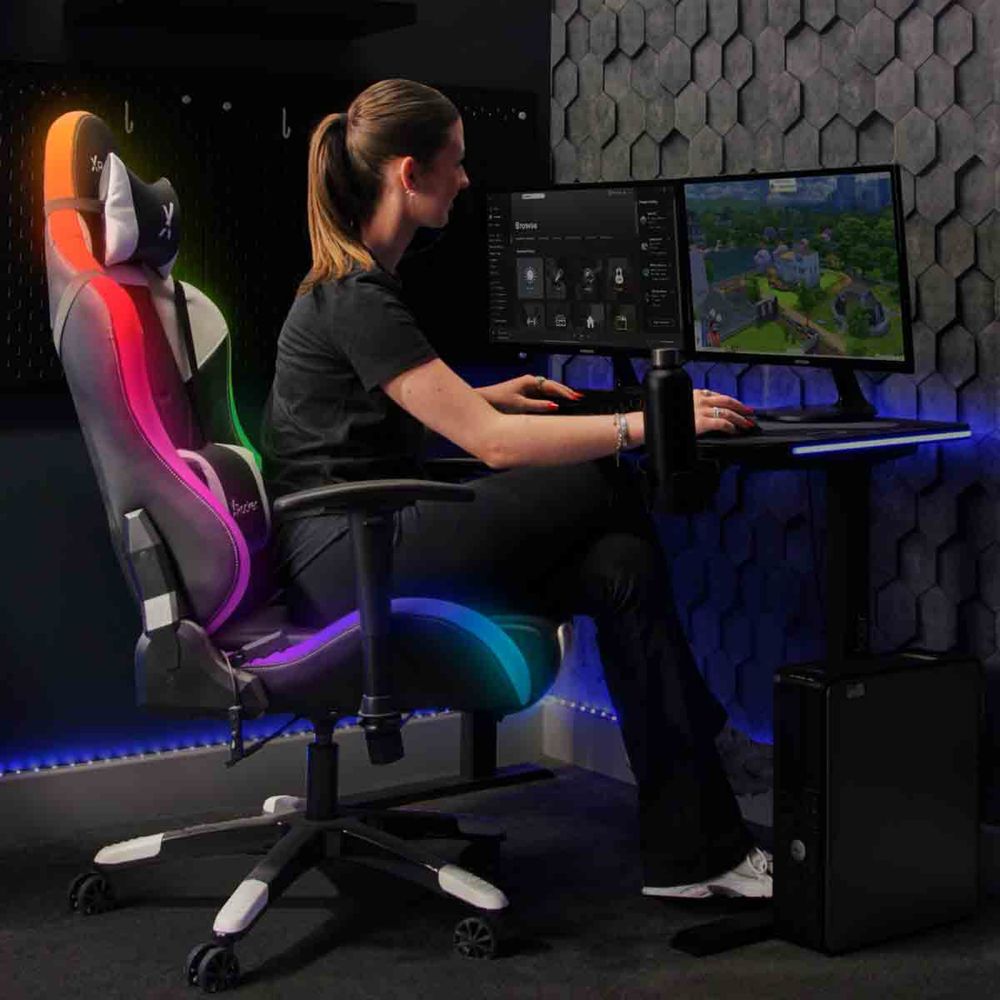 Scaun Gaming X Rocker Agility Rgb Esports cu lumini LED Neo Motion Nou