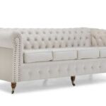 Диван Chestefield Deluxe – четириместно, бежово