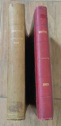 Lot 2 colegate Revista Dreptul anul 1894 si 1910, legislatie doctrina
