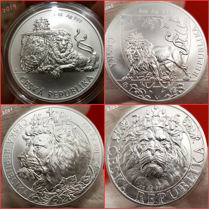 Leul Cehiei, Uriasi ai Epocii de Gheata monede lingou argint 999