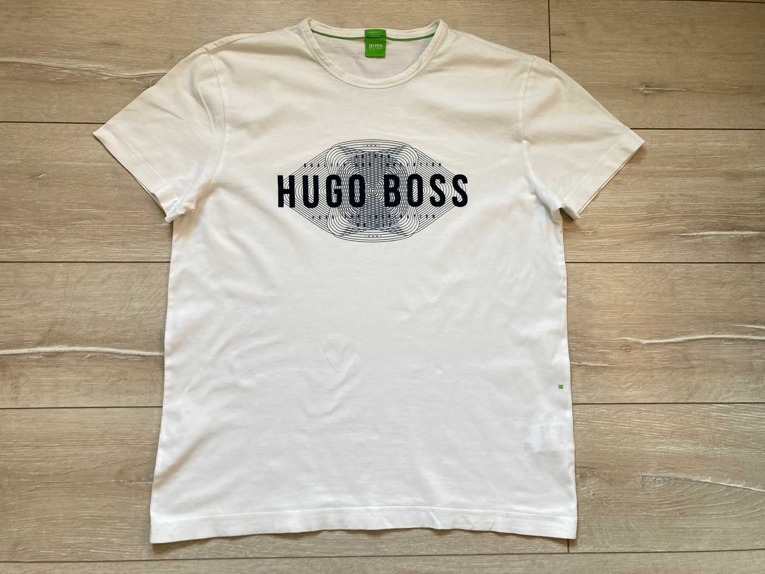Hugo Boss Green Tee 1 Modern Fit мъжка бяла тениска размер L