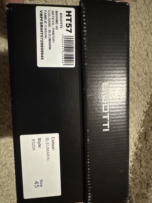 Sneakers piele Bigotti barbati , albastri , marimea 45.