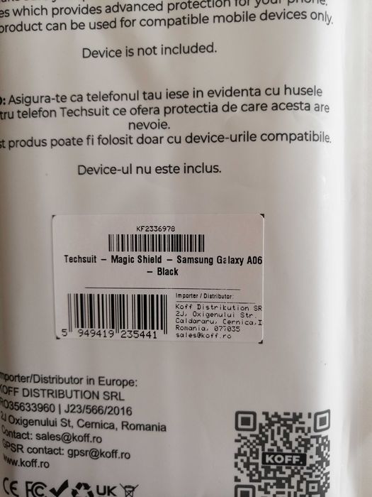 Husa noua pentru telefon samsung galaxy A06 4G, neagra