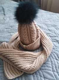 Шапка +шарф набор