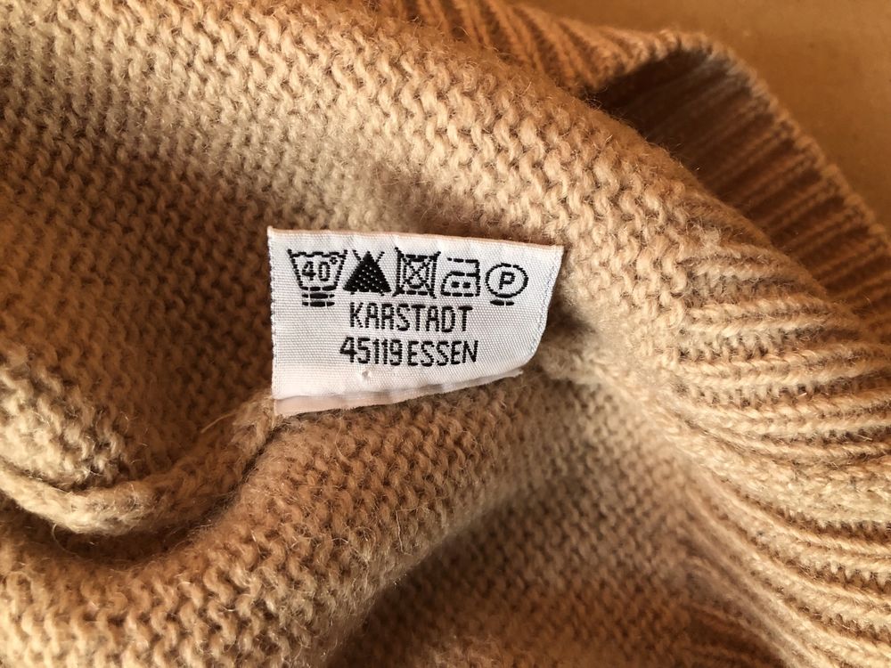 100% вълна A.W. Dunmore 1/2 Zip Wool Sweater мъжко поло - M
