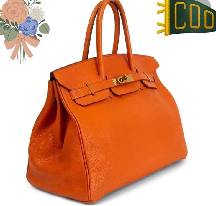 Geanta damă Orange,accesorii metalice ,saculet, etichetă