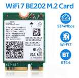 Сетевая карта для ноутбука Wi-Fi 7 и Bluetooth BE202. Новая. Янги
