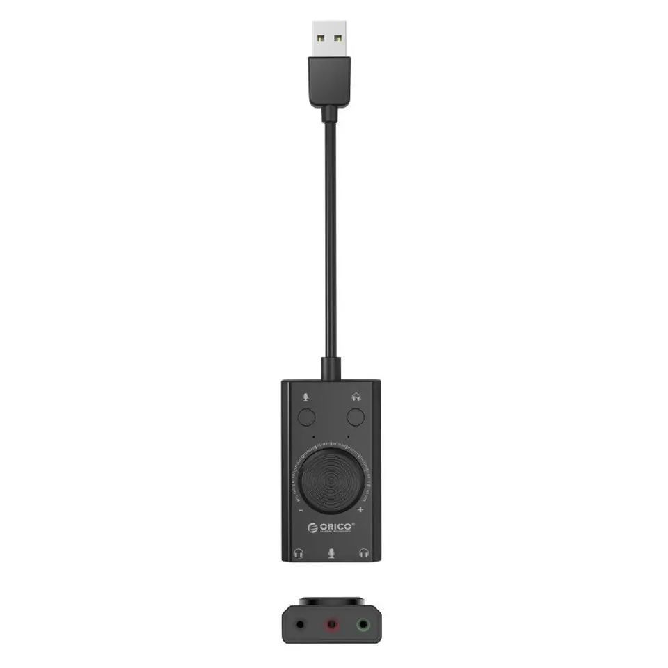 Звуковая карта Orico 3D sound переходник для наушников адаптер