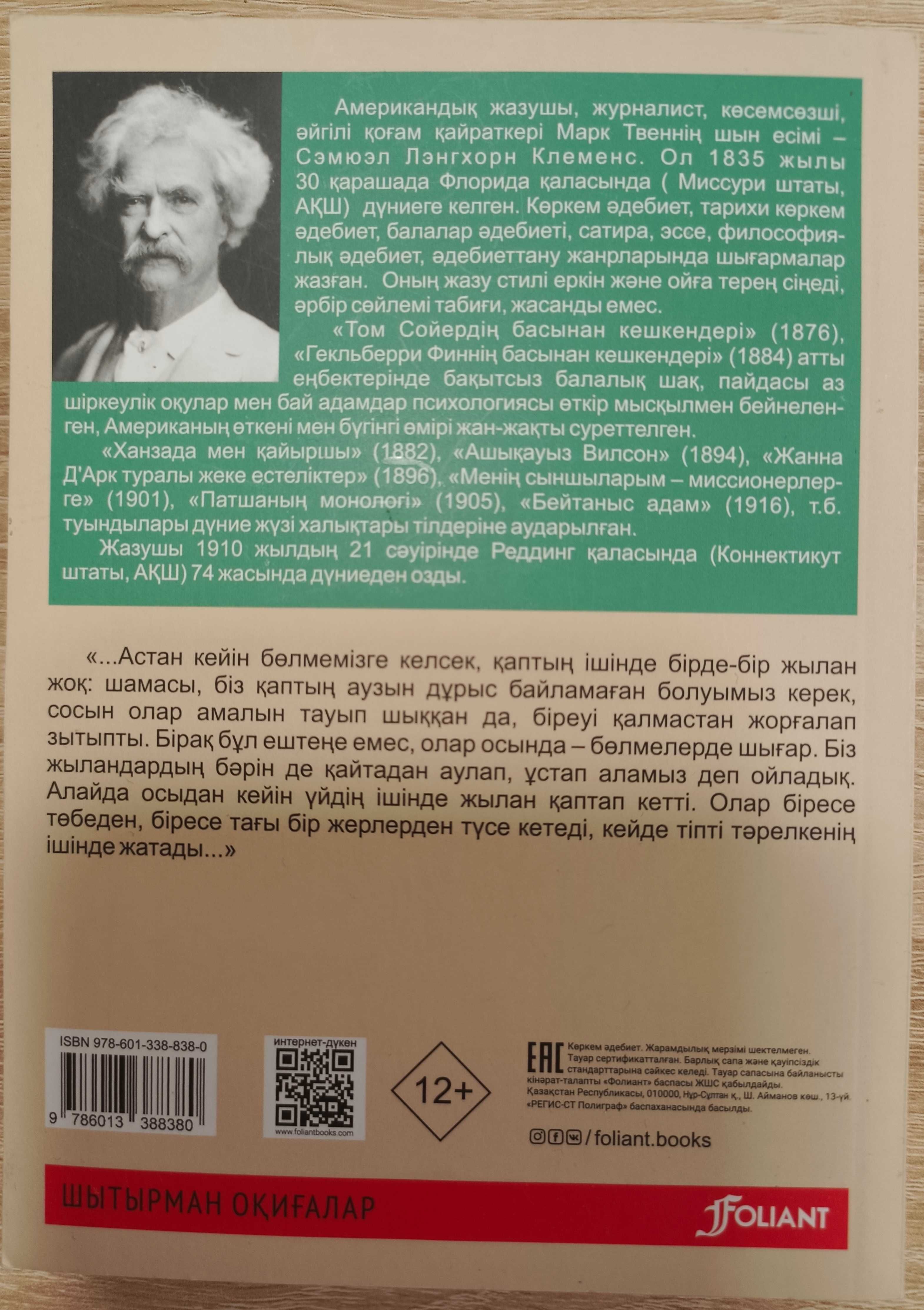 Книга Марк Твен. Гекльберри Финнің басынан кешкендері