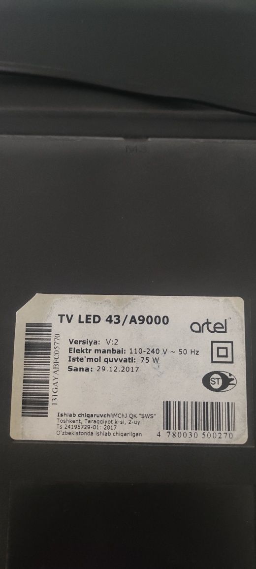Artel tv led 43/A9000