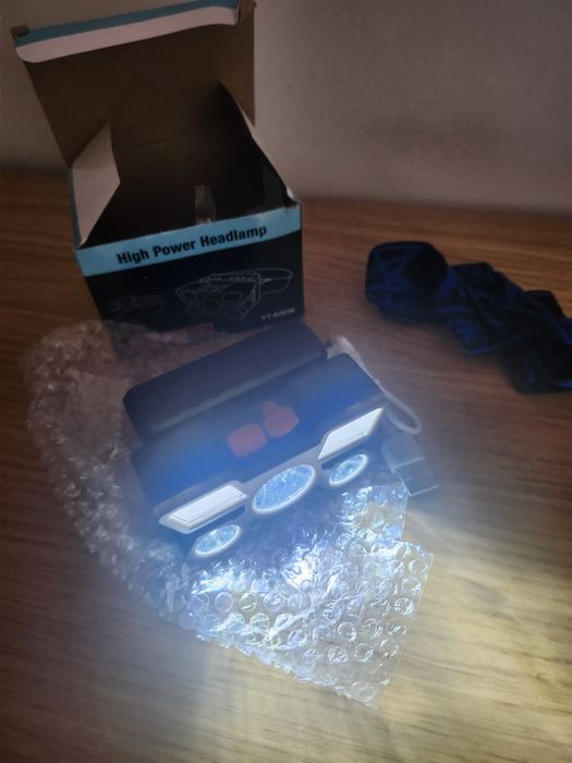 Lanterna led de cap, 4 tipuri de iluminat, acumulator intern, NOUA