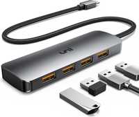 USB C 3.1 10Gbps хъб с 4 USB A порта, алуминиев