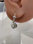 Cercei din aur 14 k si diamante 0,75 ct fiecare