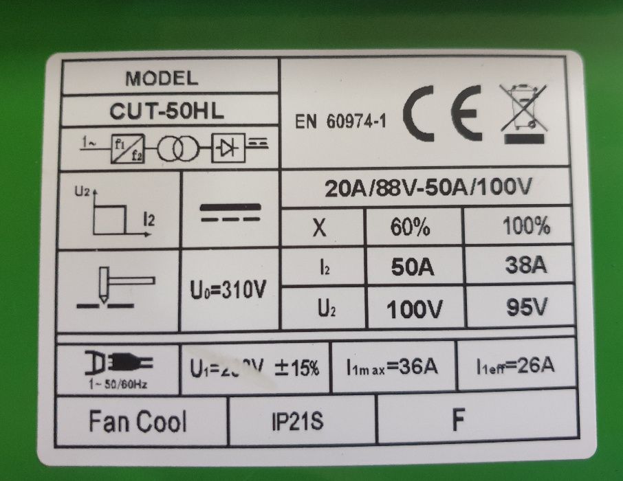 Промоция! IGBT Машина за плазмено рязане CUT-50HL Shonco Welding