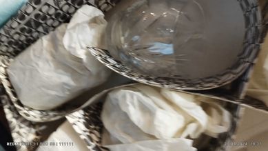 Нов комплект кристални чаши от 6 броя