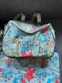 Чанта за бебешка количка Miene Лайла светло синя на цветя