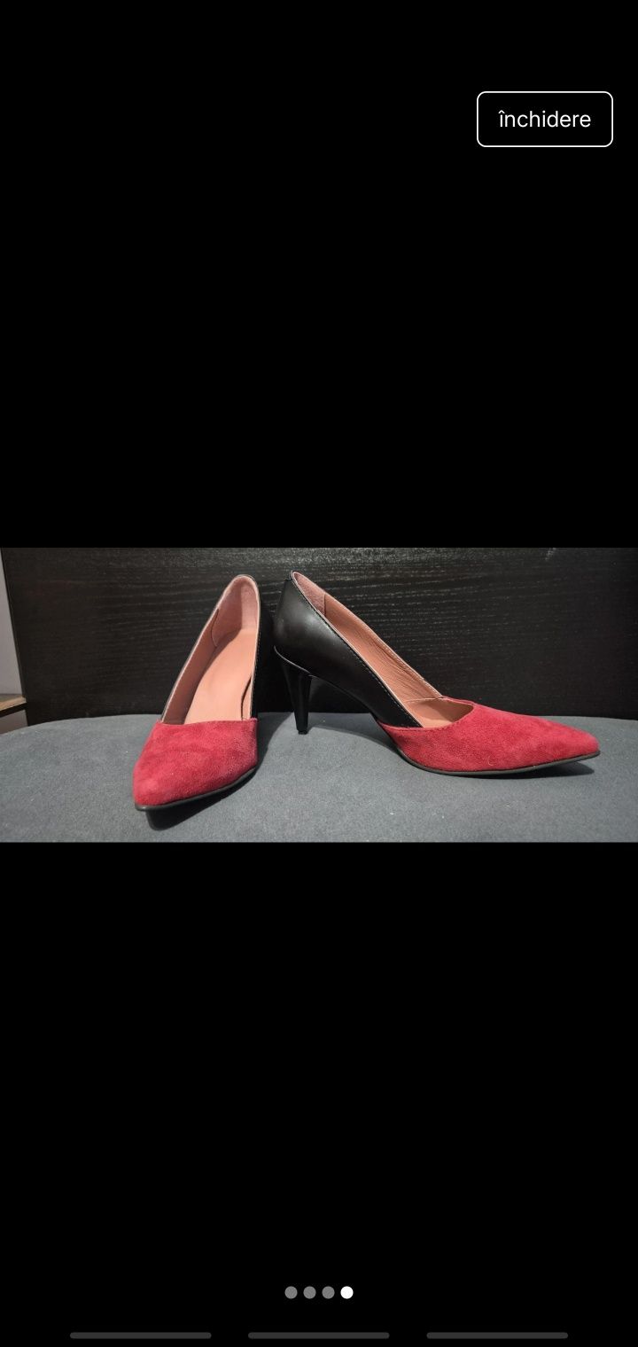 Pantofi eleganti de piele naturala