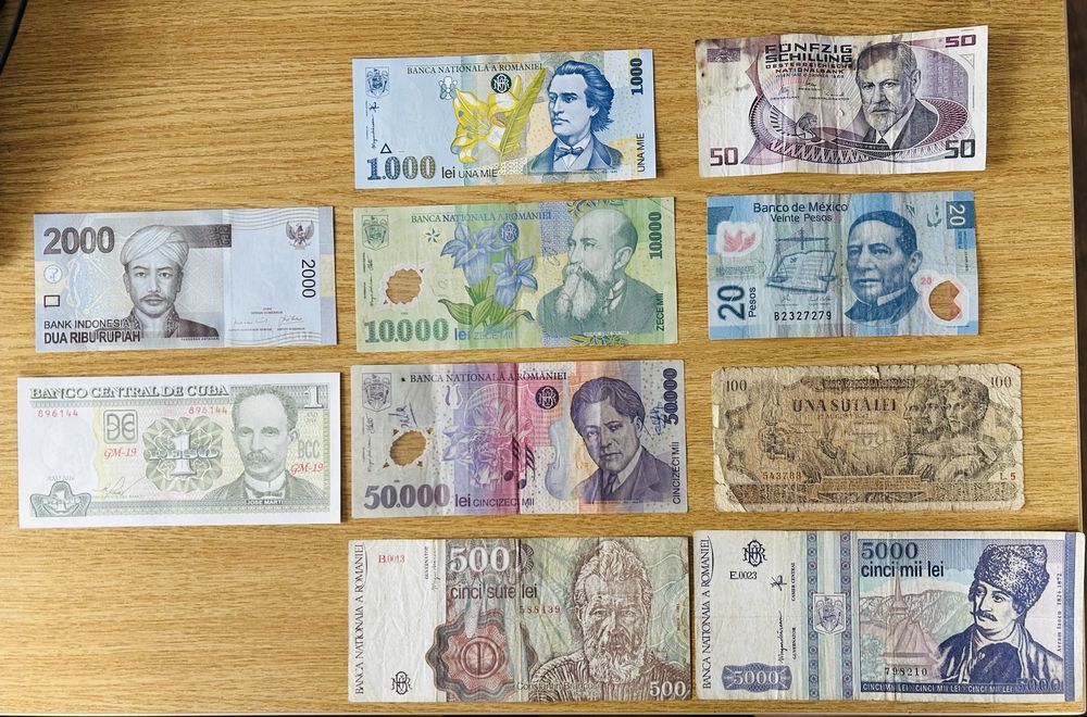 Bancnote de vanzare sau pentru schimb.