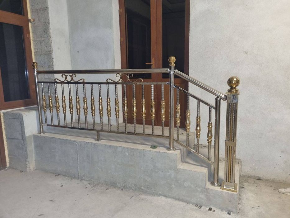 Нержавейка перила  кафолатланган