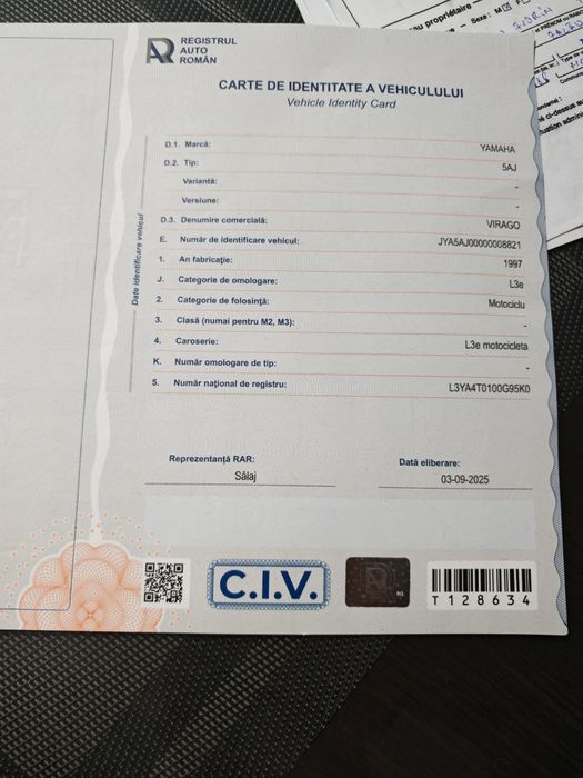 Yamaha virago 125 3800 km