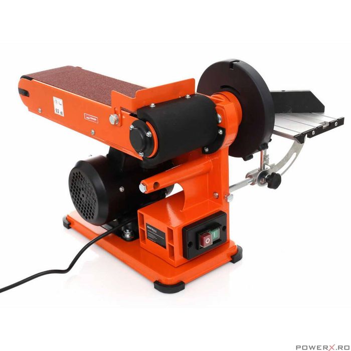 Polizor de banc pentru lemn cu banda si disc, putere 600W, Kraft