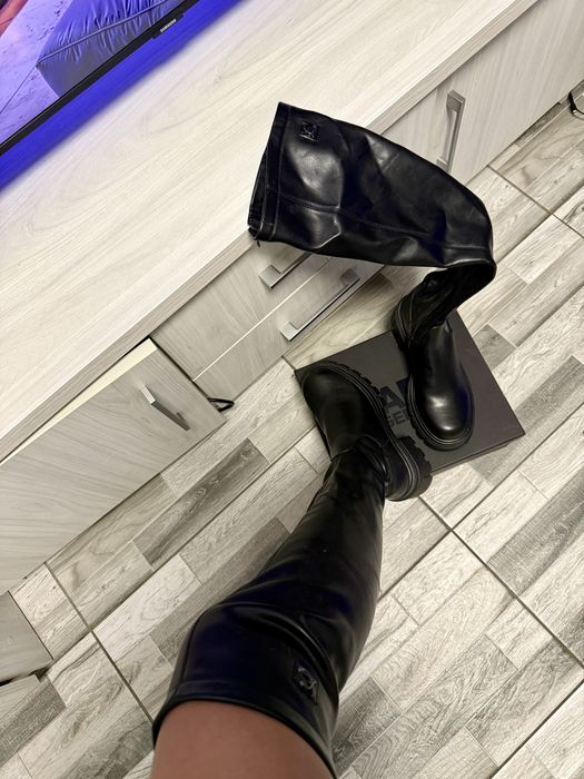 Cizme până la genunchi, piele naturală, mărimea 36/37, noi și elegante