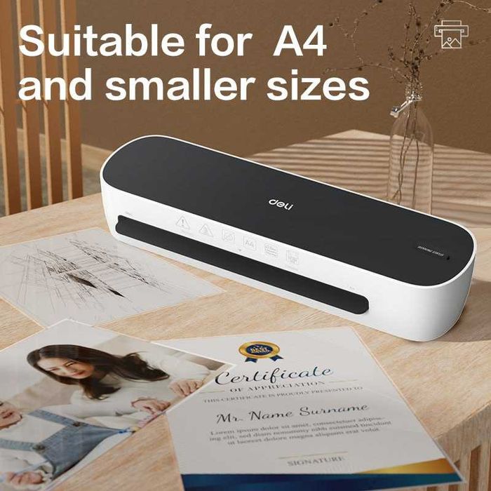 Ламинатор A4 Deli-ET111 чёрный Оригинал "Новинки" сезона )))