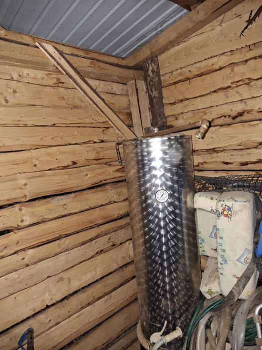 Boiler pe lemne pentru baie inox