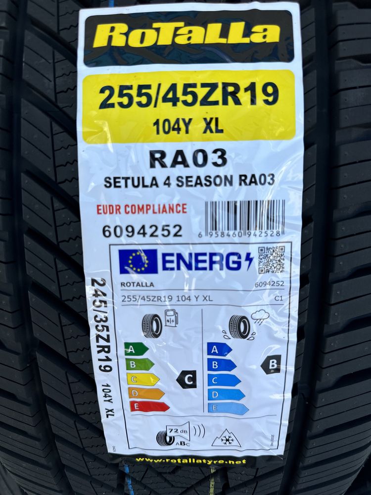 Нови всесезонни ROTALLA SETULA 4 SEASON RA03 255/45R19 104Y XL НОВ DOT