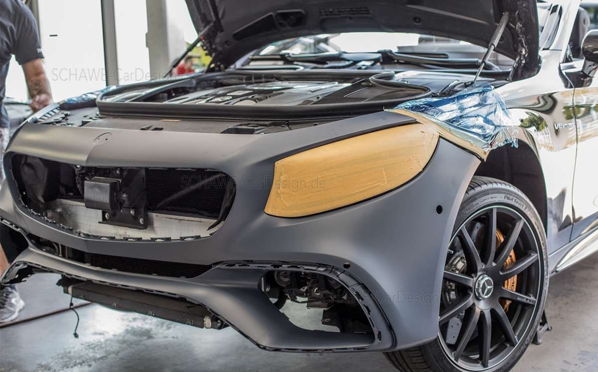 Пакет W217 C217 S63AMG броня дифузьор накрайници решетка Mercedes Face