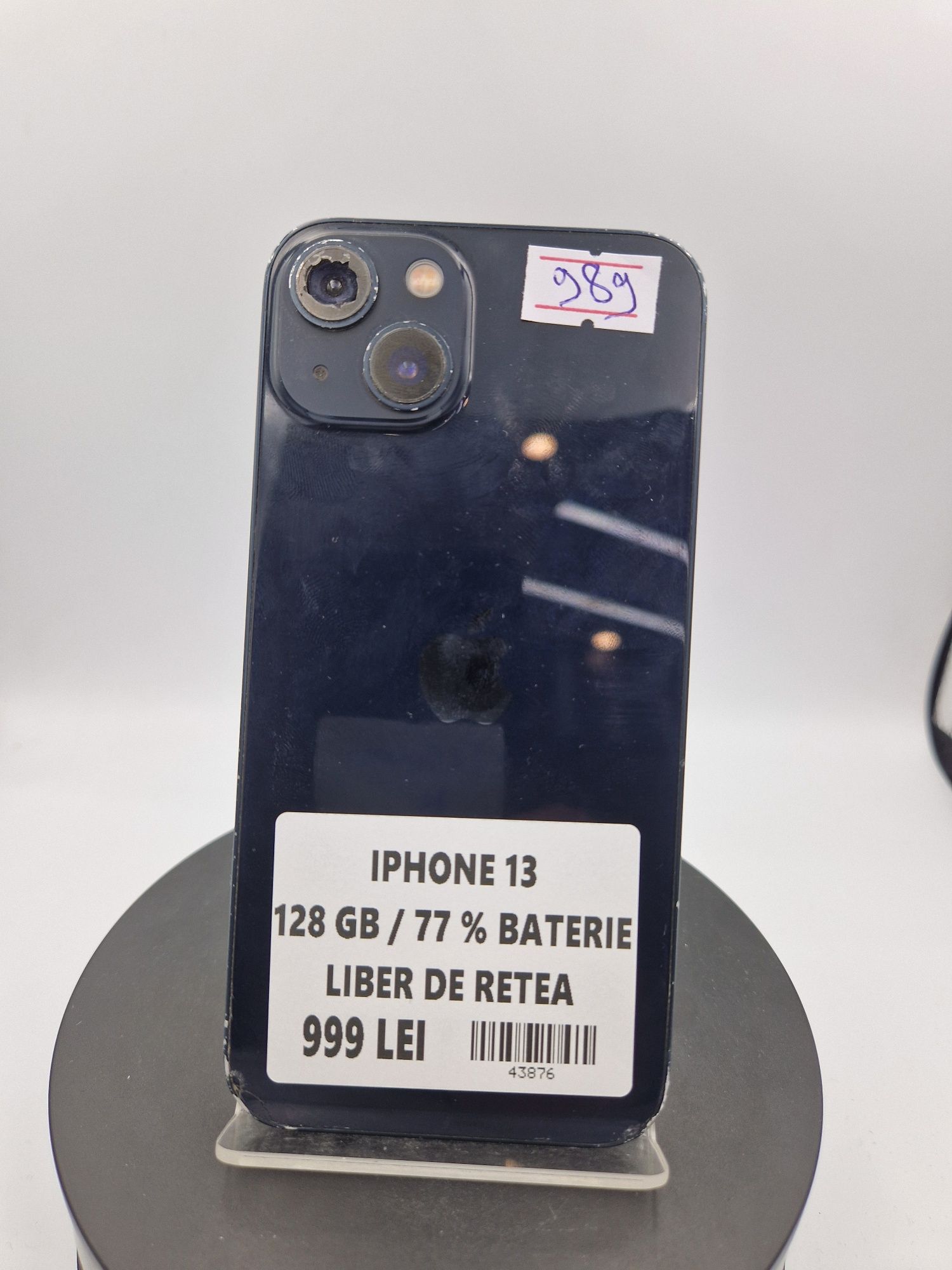 IPhone 13 Geam Camera si Spate Fisurat 128 GB 77% Baterie  #43876