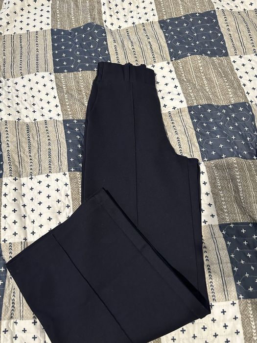 Школьные брюки плотные на девочку с карманами