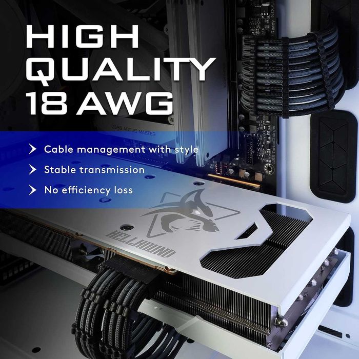 EZDIY-FAB Cablu prelungitor sursă PC PSU GPU 24PIN/8PIN/6+2/4+4 300MM