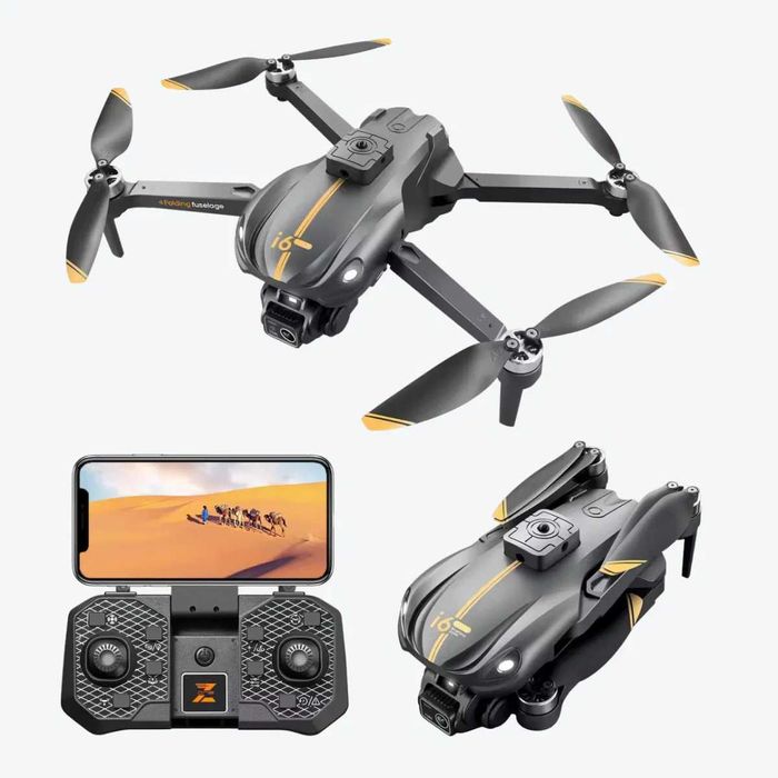 Сгъваем Дрон i6 Max "Oсата", FPV 4K Камера с Нощно Виждане, Сив